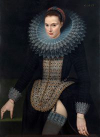 Bewerking van portret van een jonge vrouw – 1613